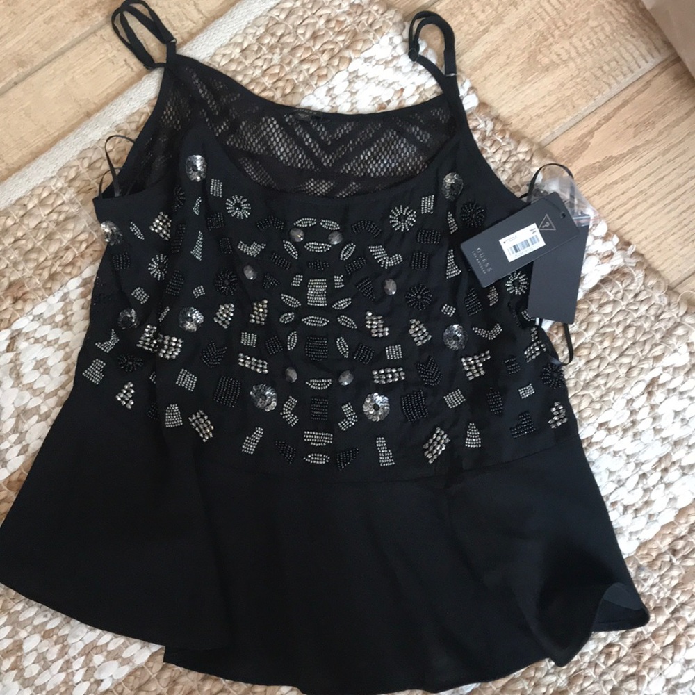 Beaded Black guess tank